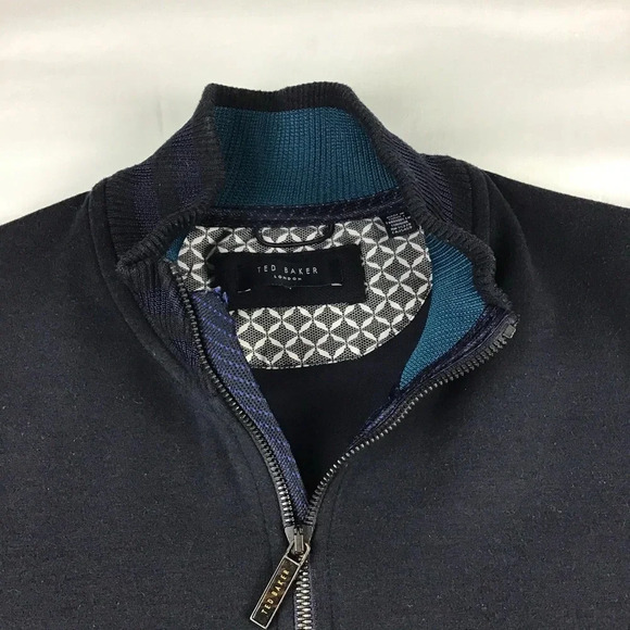 Ted Baker Men’s 1/4 Zip Pullover Long Sleeve Sweater - Picture 2 of 4